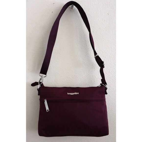 Baggallini Women's O/S Mulberry/Wine Anti-Theft/RFID Memento Crossbody Bag - Picture 12 of 16